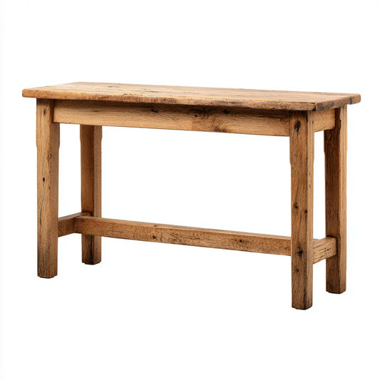 Consolle da ingresso in legno massello color naturale 120 x 40 x 80 cm rettangolare