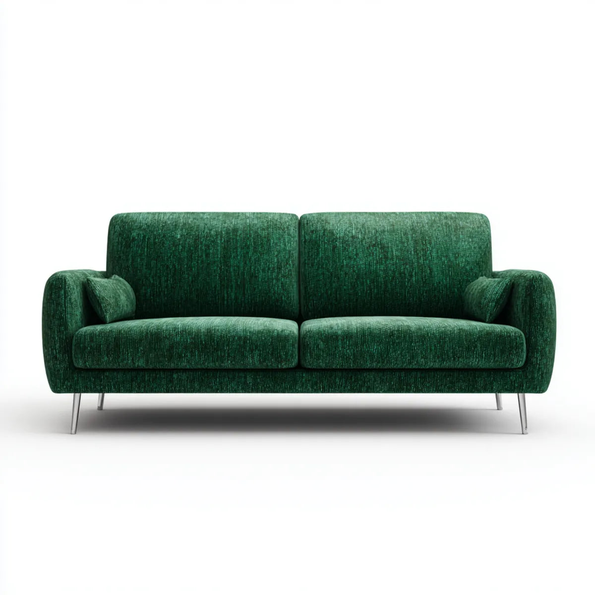 Divano 2 posti verde 180 x 85 x 82 cm in velluto di poliestere rettangolare