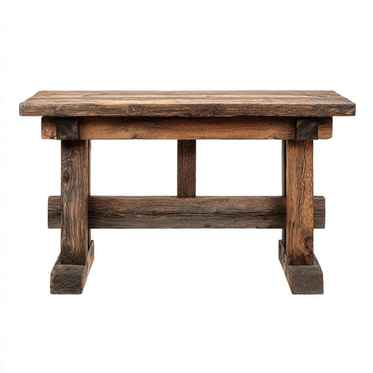 Consolle da ingresso marrone in legno massello rettangolare 120 x 40 x 78 cm
